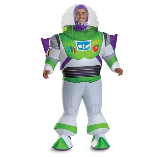 Disney Toy Story Adult Buzz Lightyear Inflatable Costume, Officially Licensed Blow Up Jumpsuit for Halloween | Amazon (US)