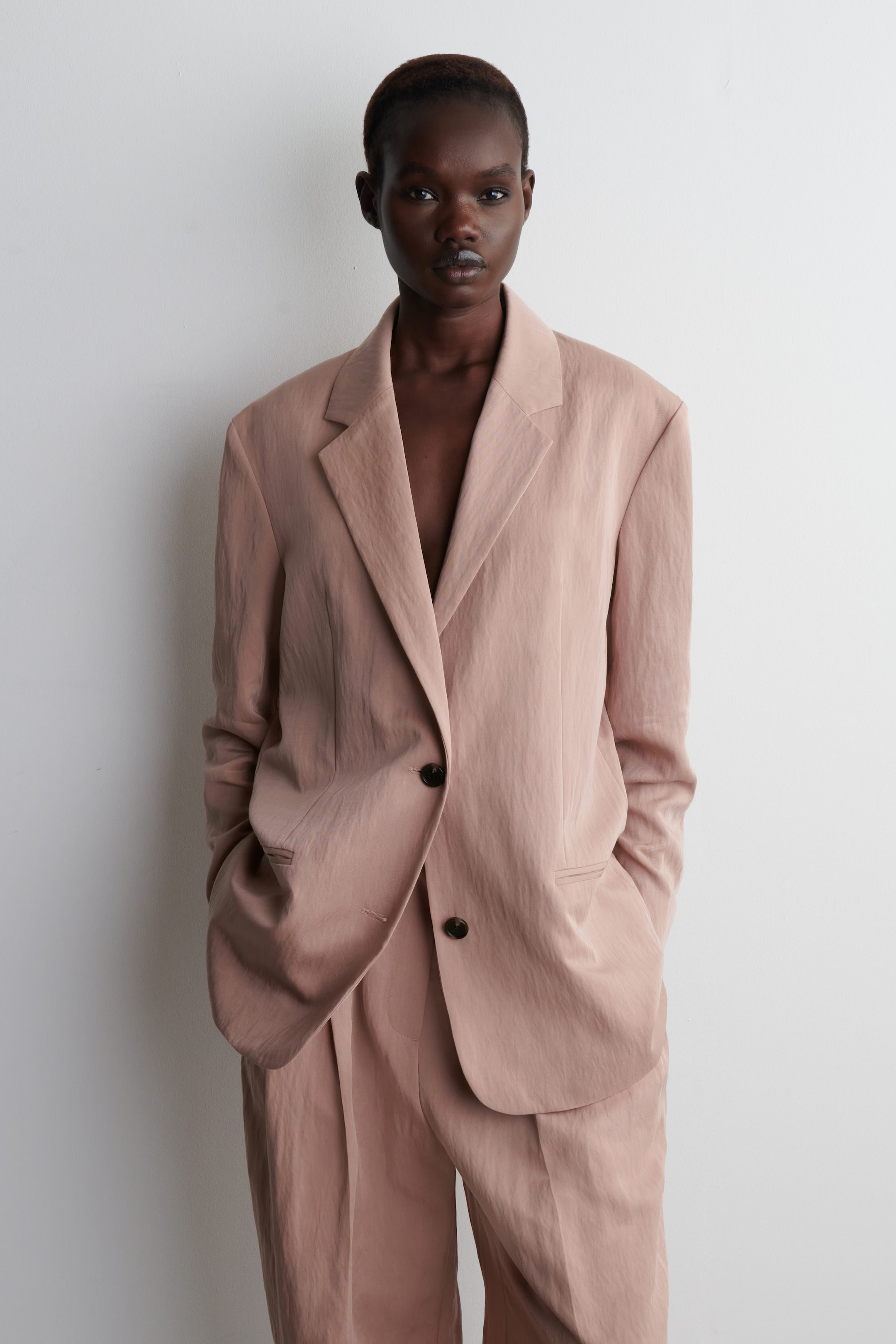OVERSIZED FLUID BLAZER - LIGHT PINK | COS | COS UK