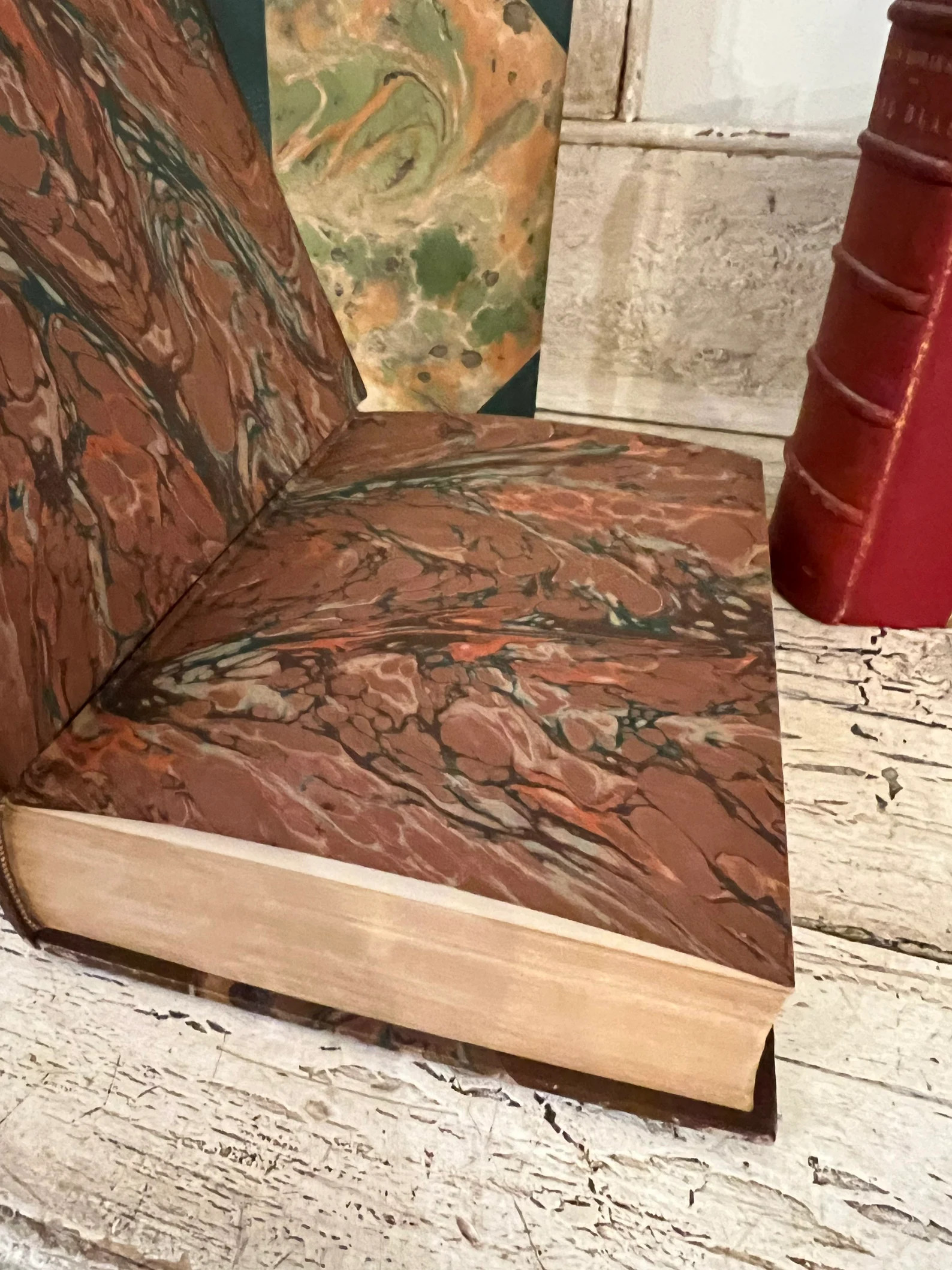 Antique Leather Book Set - Beautiful, 1930s Swedish Books - 4 Volumes | Etsy (US)