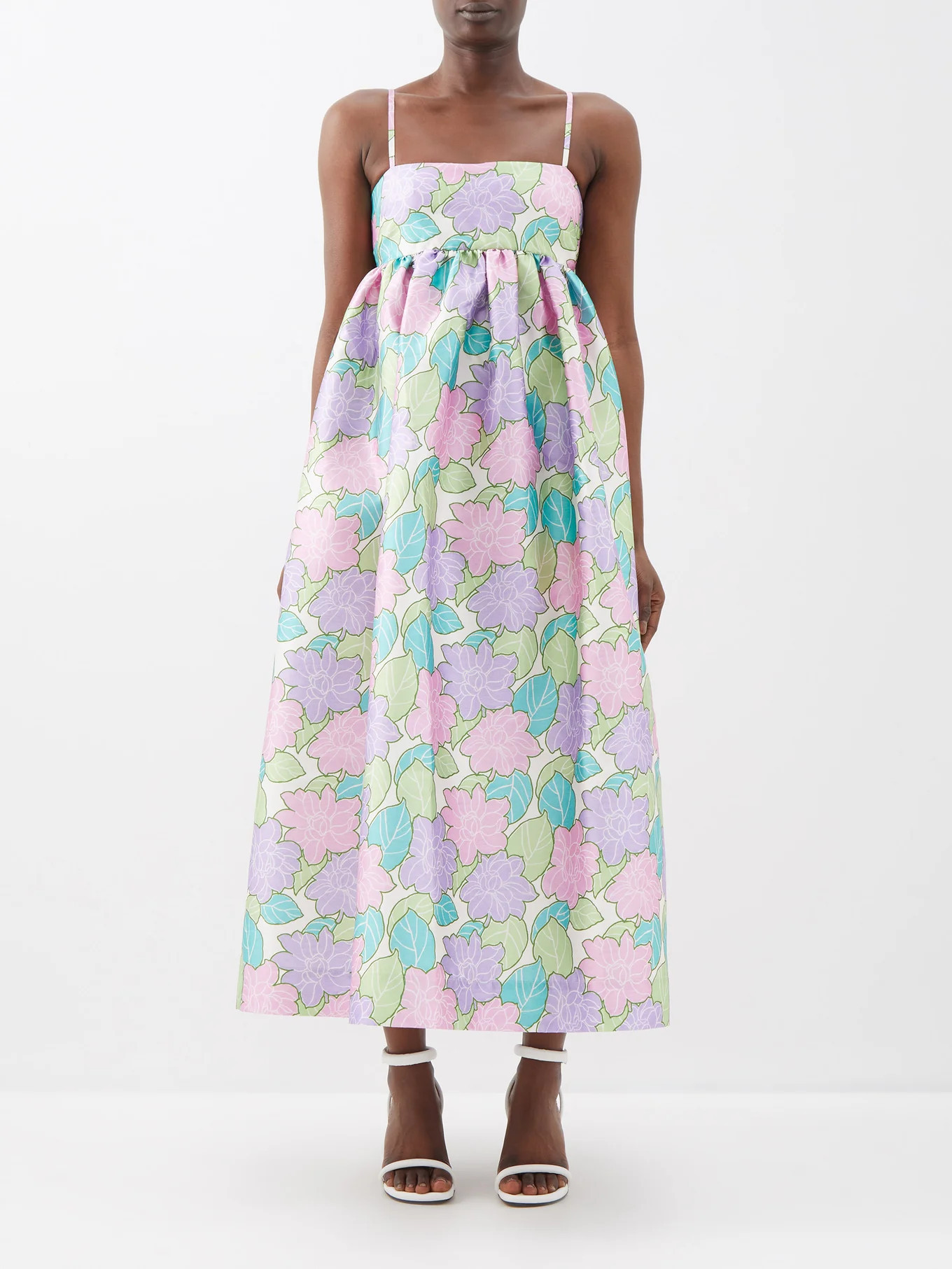 Luella empire-waist floral-print twill dress | Matches (US)