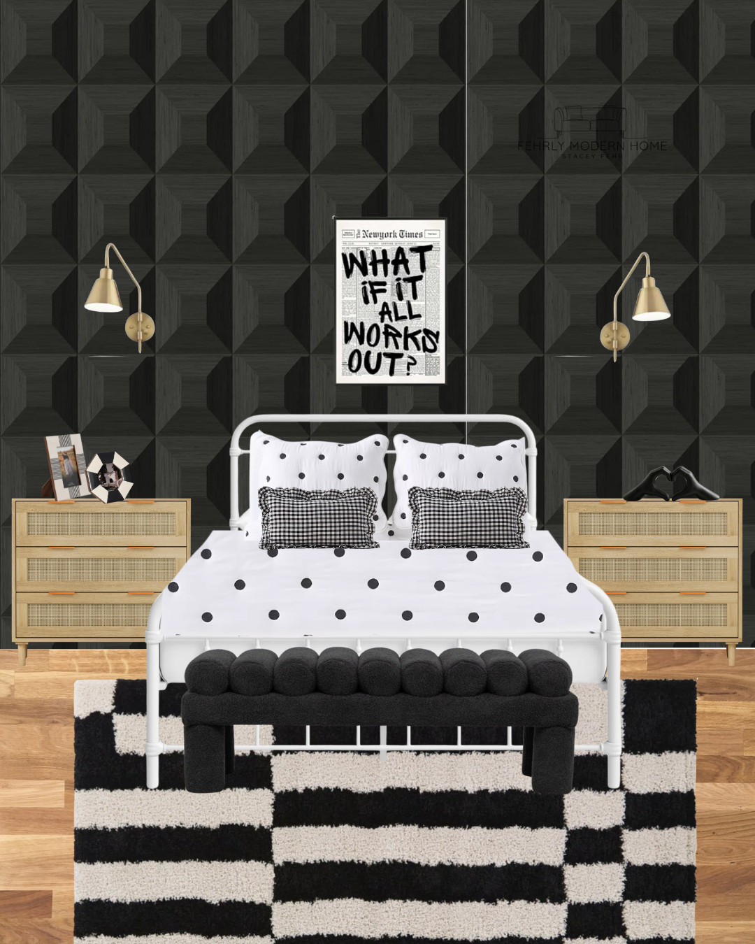 client project - modern black and white rug options 

 #LTKHome