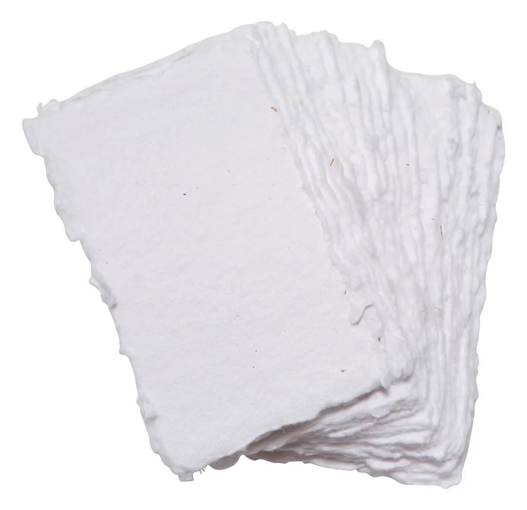 Handmade Cotton Rag Paper Recycled White Deckle Edge Paper - Etsy | Etsy (US)
