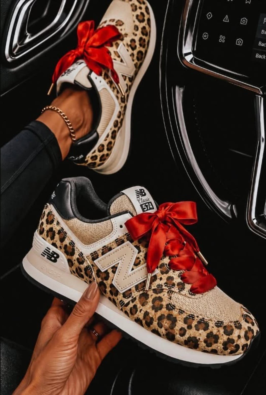 The CUTEST cheetah 🐆 New Balance 574s just dropped and I am officially OBSESSED. 😍✨
And because we don’t do basic around here… I swapped out the regular laces for the cutest red ribbon shoelaces ❤️🎀 and OMG… they took these sneakers from cute to HEAD-TURNING. 🔥
These are giving sports mom, coffee run, target trip, game day, girls’ night… ALL THE THINGS. 🙌
Trust me, these will not stay in stock long. 👏

#LTKootd #LTKgrwm #LTKdayinmylife