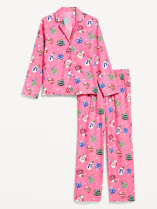 Printed Flannel Pajama Pant Set for Women | Old Navy (US)