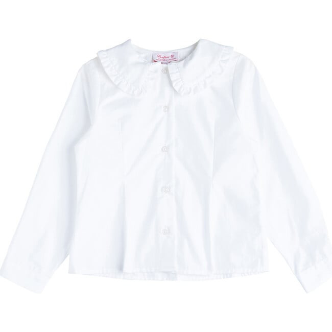 Pie Crust Collar Blouse, White | Maisonette