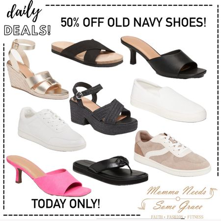50% off Old Navy Shoes! Today only! 

#LTKFindsUnder100 #LTKShoeCrush #LTKSaleAlert