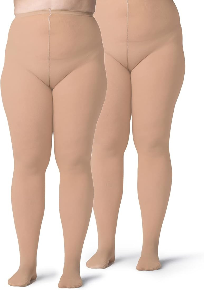 Silky Toes Women's Plus Size Blackout Thick Tights Heavy Opaque Microfiber Winter Tight | Amazon (US)