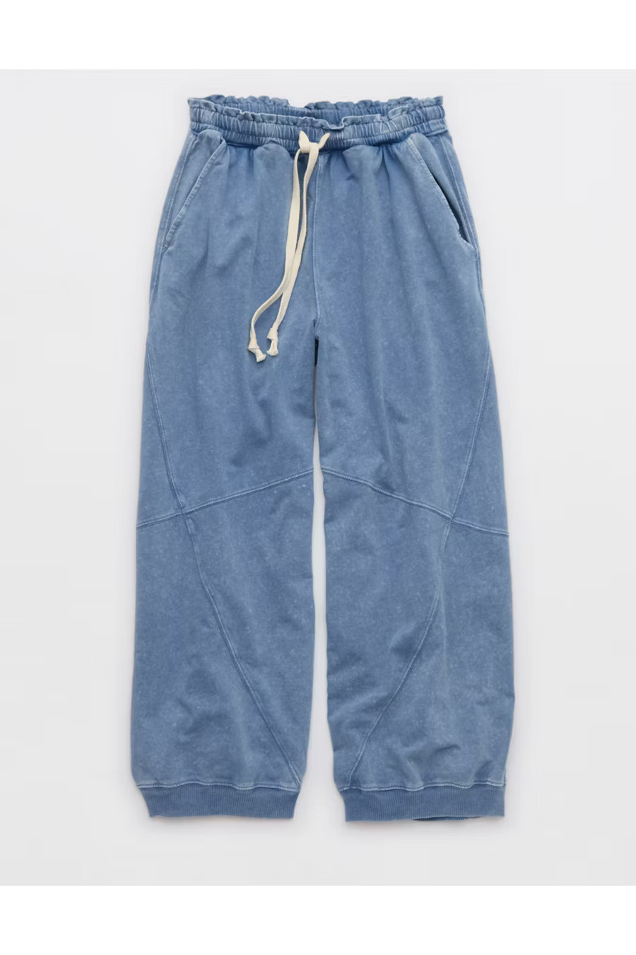 Aerie Baggy Barrel Leg Fleece Pant Women's Rocky Blue XS | American Eagle Outfitters (US & CA)