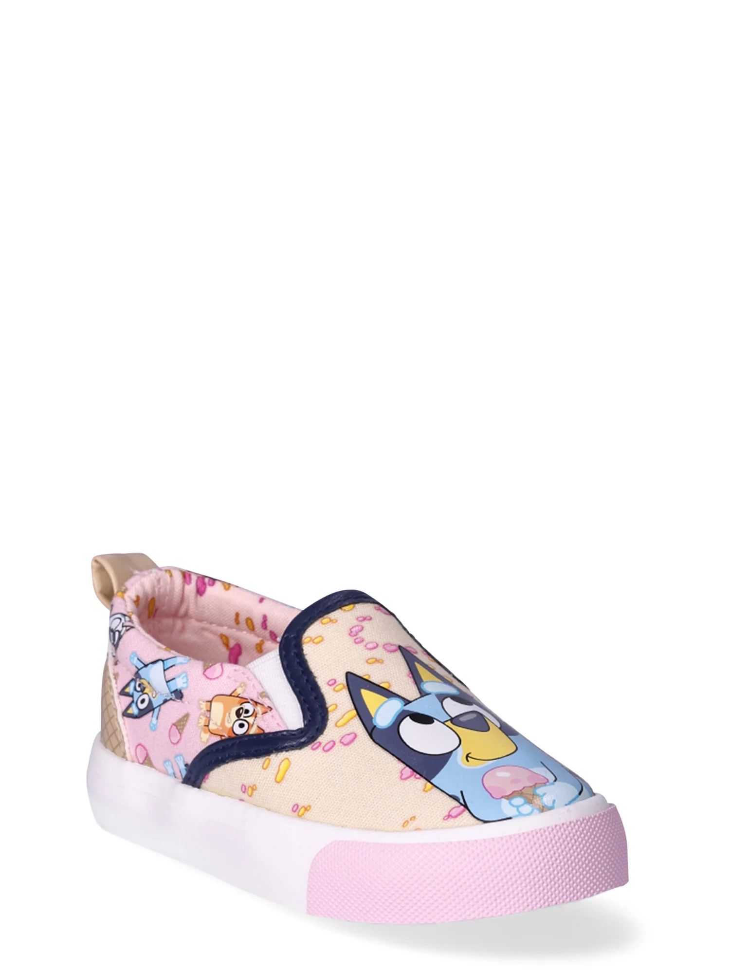 Bluey Toddler Girls’ Low-Top Slip-On Sneakers, Sizes 7-1 | Walmart (US)