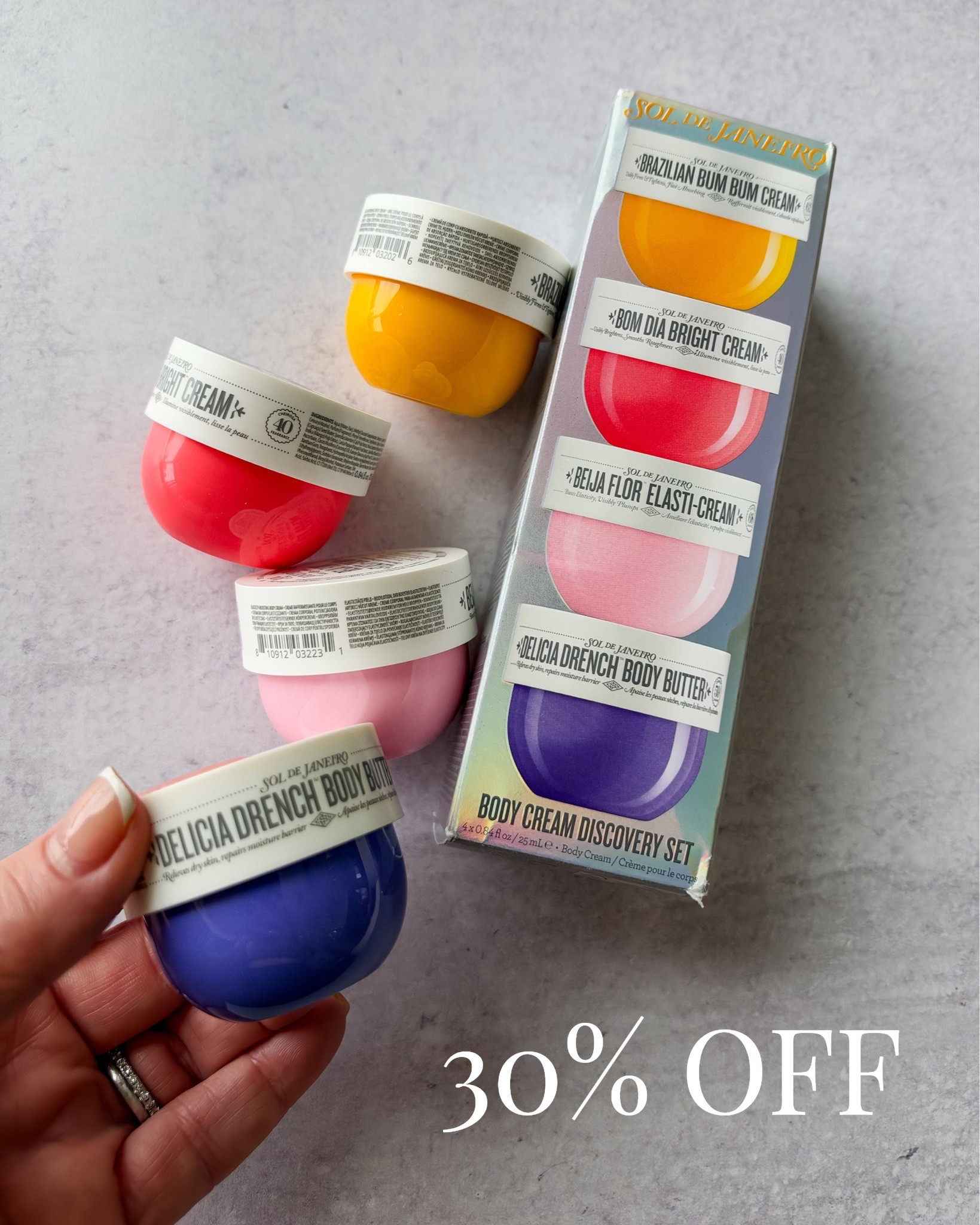 I love grabbing this mini Sol De Janiero bum bum cream set....it includes of all the most popular scents and is great for gifting as a set or breaking apart to tuck into teacher/friend gifts or stocking stuffers! #giftideas #holidayset 

 #LTKselfcare #LTKSeasonal