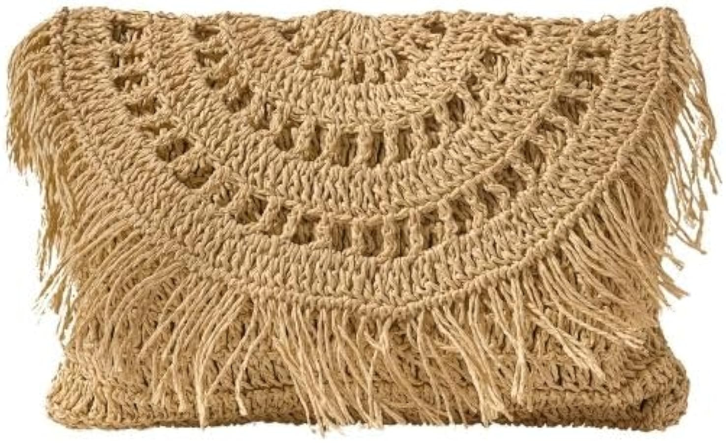 Women Straw Bag Wallet Women's Handwoven Handle Wallet Envelope Style Summer Beach Purse Wallet C... | Amazon (US)