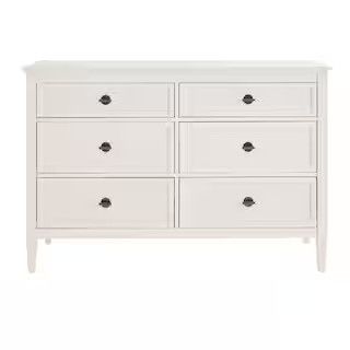 Home Decorators Collection Marsden Ivory 6-Drawer Cane Dresser (54 in W. X 36 in H.) 05614-442 (E... | The Home Depot