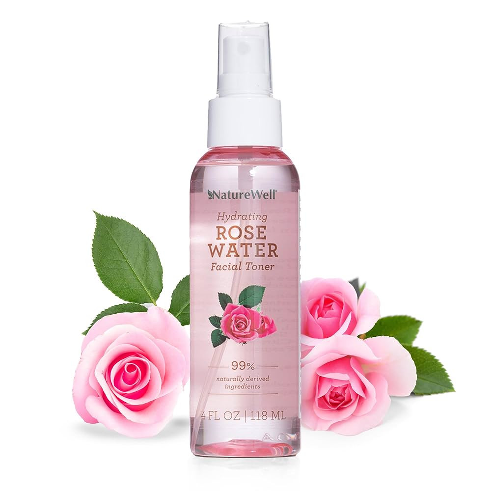 NATURE WELL Rose Water Hydrating Facial Toner Mist for Dewy & Radiant Skin, Refreshing, Condition... | Amazon (US)