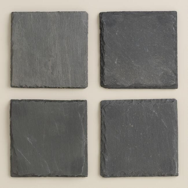 Square Slate Coasters 4 Pack | World Market