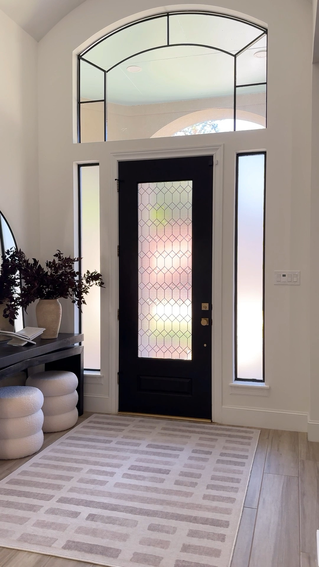 #ad I transformed our entryway with @artscape_design_studio window film in less than 30 minutes. It beautifully enhances our home’s privacy while adding a touch of elegance. Love that it allows ample natural light in while keeps prying eyes out. Our home feels more secure and stylish than ever!

I selected the Old English vintage inspired pattern that resembles real leaded glass and the sidelights are Etched Glass that add a soft glow to the room.

Made in the USA, no adhesives, UV blocking & renter friendly. Many more styles to choose from & Artscape also has stunning wallpaper.


#artscapewindowfilm #artscapewallpaper #windowfilm #diyhome

#LTKHome #LTKFamily