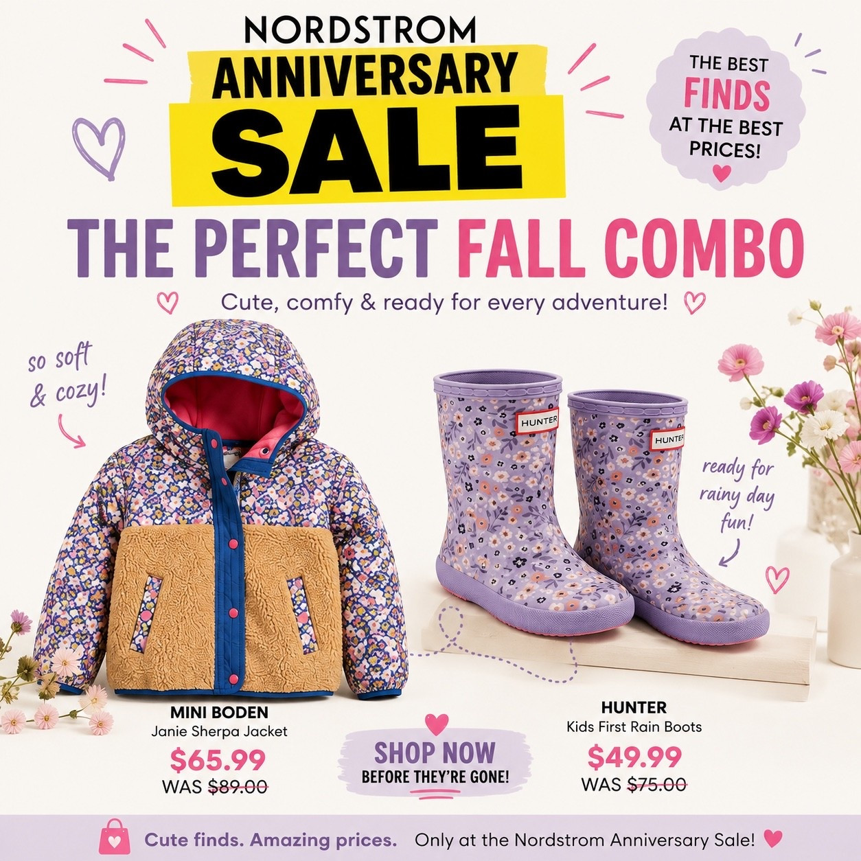 Rainy days just got cuter! ☔💜 Shop this adorable Nordstrom Anniversary Sale combo before it sells out. #rainboot #raincoat #miniboden #hunter

#LTKootd #LTKmomlife #LTKKids
