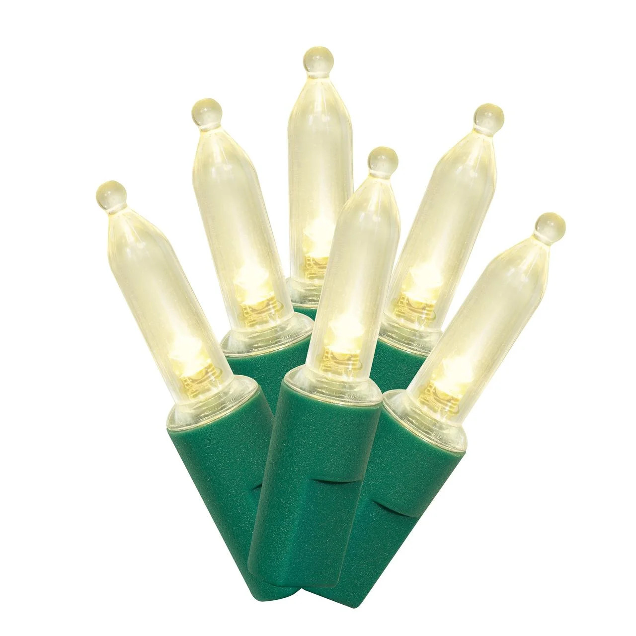 300-Count Warm White LED Mini Christmas Lights with Green Wire, 61.3', Holiday Time | Walmart (US)