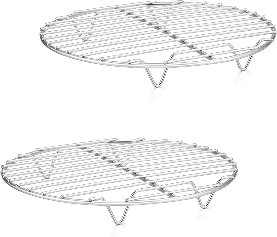 P&P CHEF 9 Inch Cooking Rack Round, Stainless Steel Round Rack for Cooking Cooling Steaming Bakin... | Amazon (US)