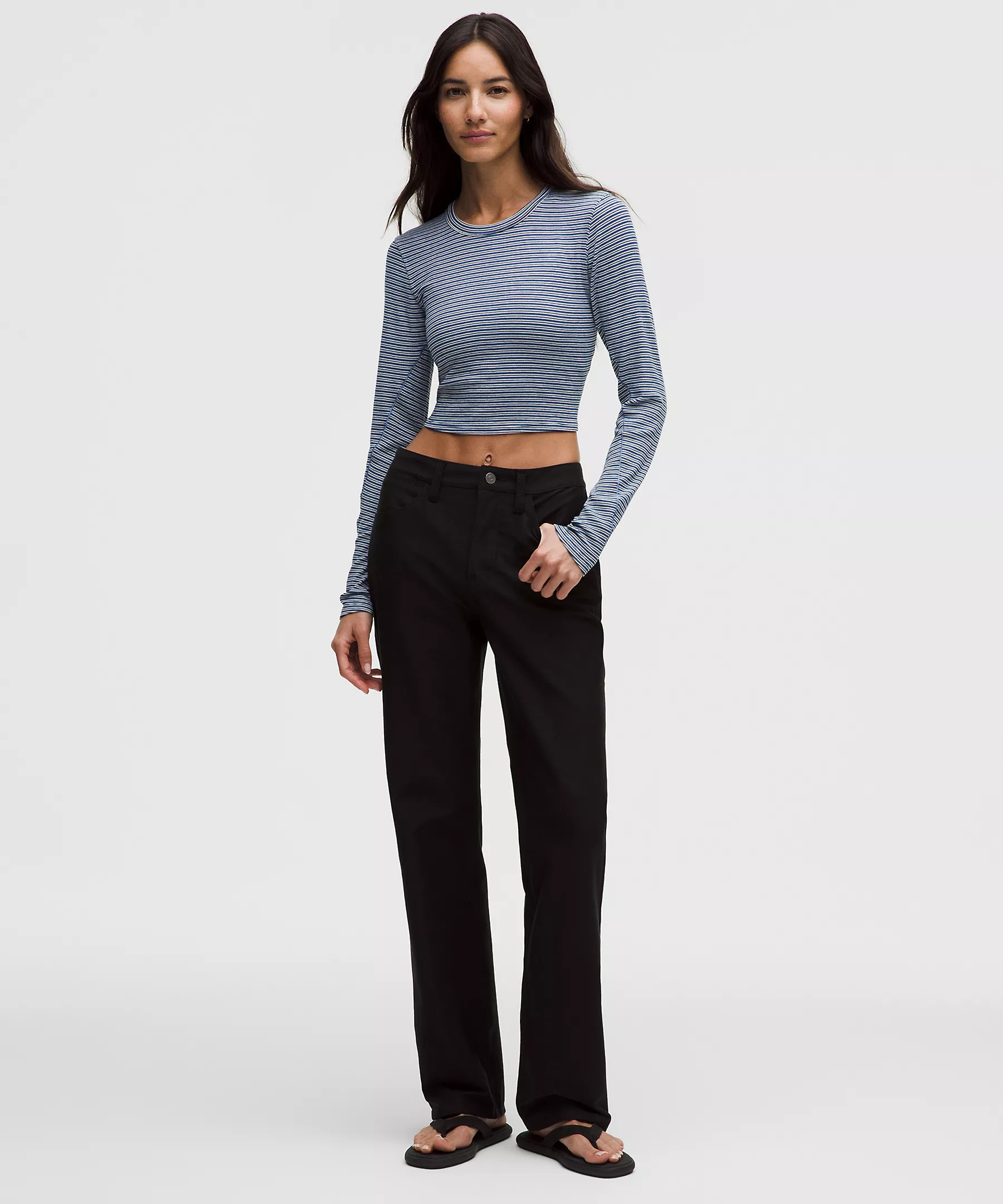 Hold Tight Straight-Hem Cropped Long-Sleeve Shirt | Lululemon (US)
