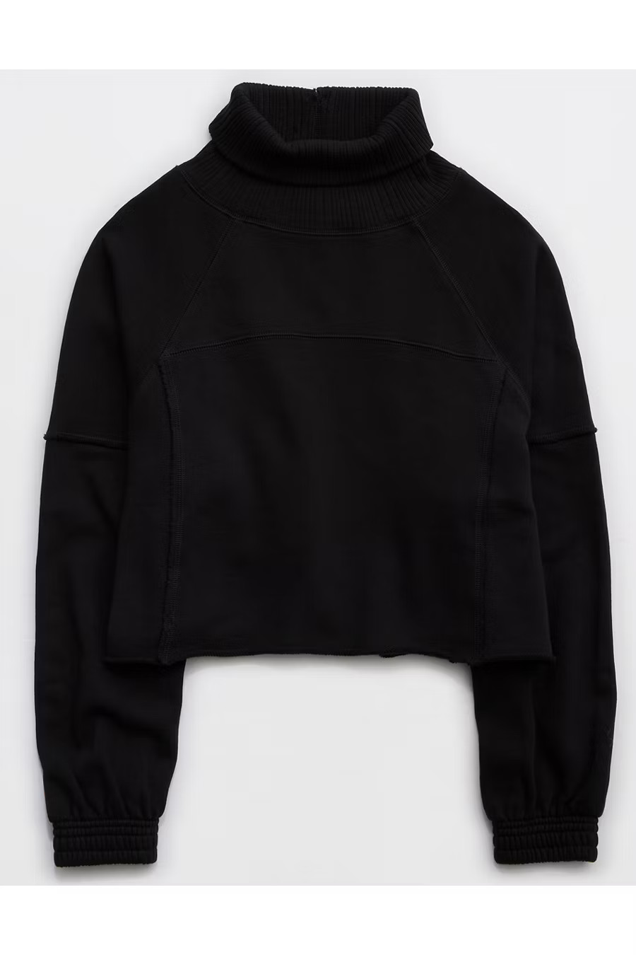 Aerie New Heights Turtleneck Women's True Black L | American Eagle Outfitters (US & CA)