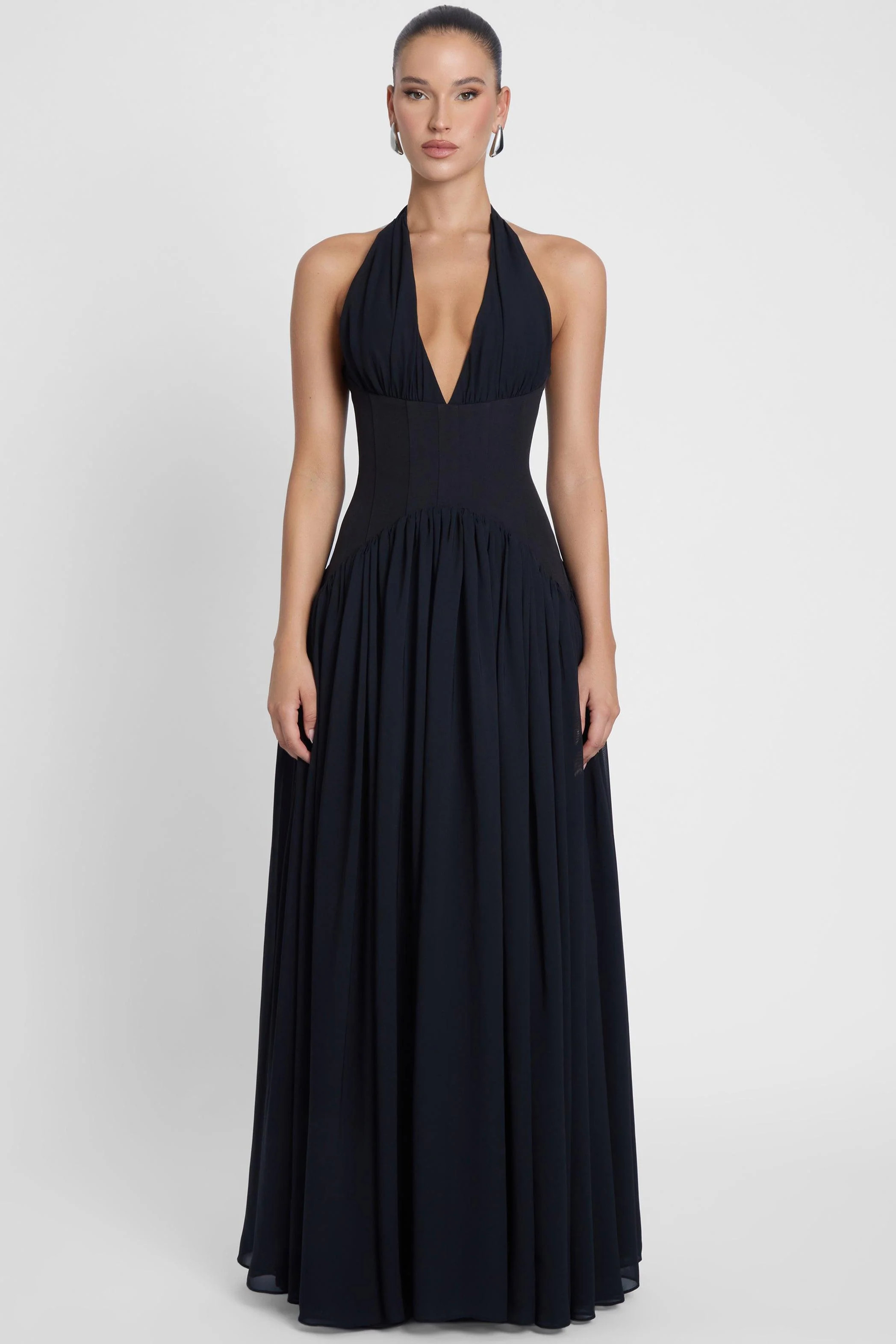 Harlowe Corset Maxi Dress - Black | LEAU (US)