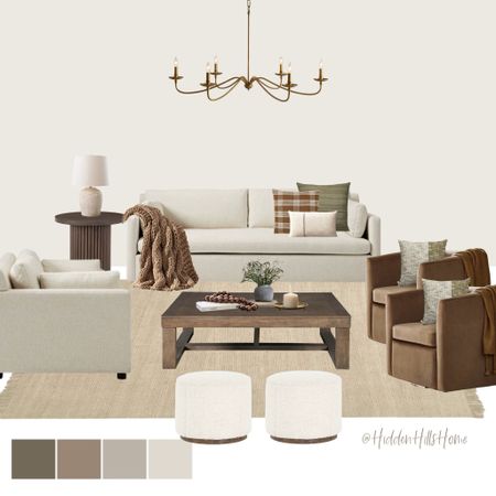 Modern-transitional living room mood board, cozy living room, conversational living room, sofa, chairs, coffee table #familyroom

#LTKsalealert #LTKhome #LTKfamily