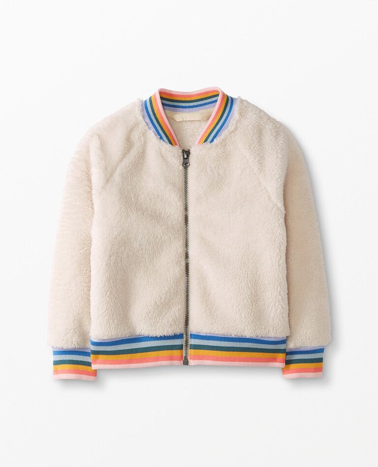 Recycled Marshmallow Fleece Bomber Jacket | Hanna Andersson