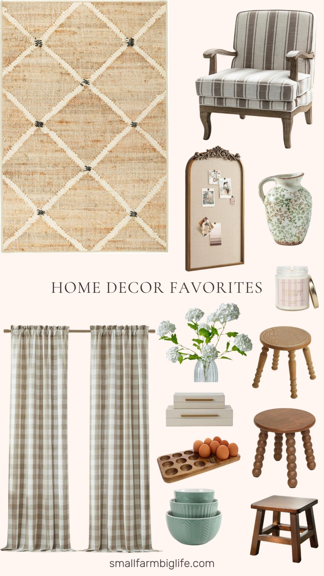 Home Decor Favorites From Amazon
Soft neutrals, warm wood, and timeless details make these pieces easy to layer throughout your home. From buffalo plaid curtains and a cozy accent chair to chinoiserie florals, ceramic kitchen pieces, and subtle gold accents, these Amazon finds bring a collected, lived in feel to every space. Save this for home decor ideas that feel classic, comfortable, and effortless ✨ 

 #LTKstorytime #LTKOver40 #LTKHome