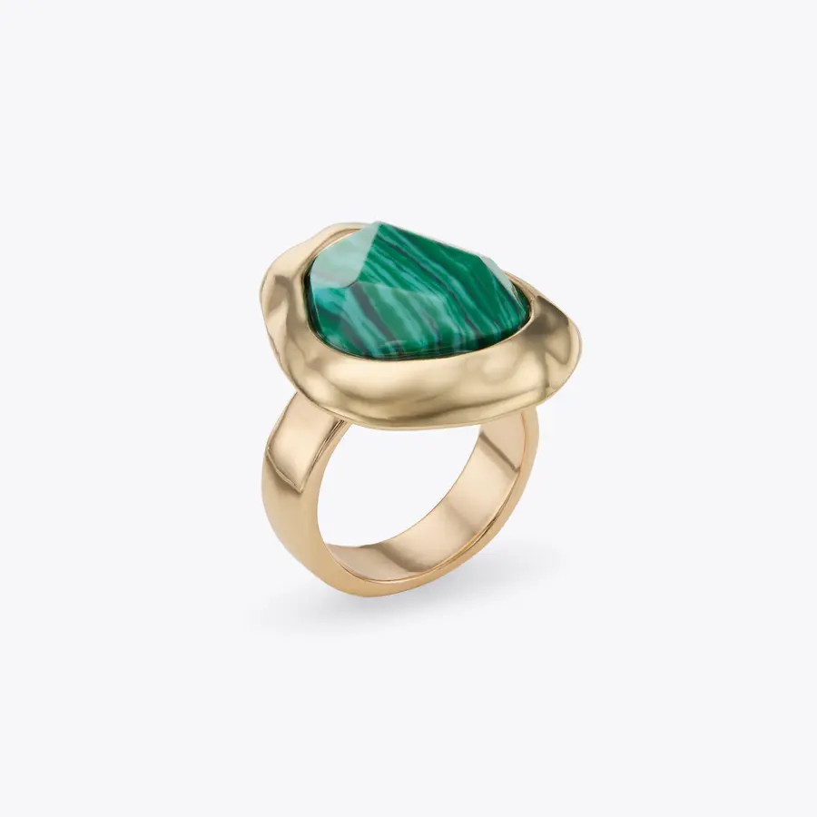 ASYMETRIC STONE RING Green Sone Ring by Kurt Geiger London | Kurt Geiger US