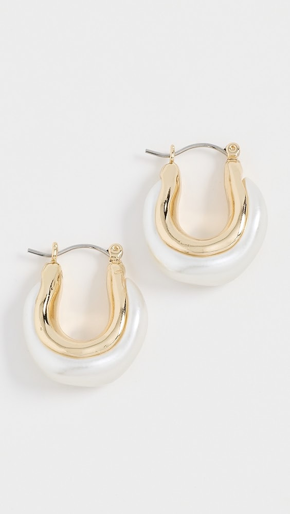 Argento Vivo TT Pearl Irregular Oval Hoops | Shopbop | Shopbop
