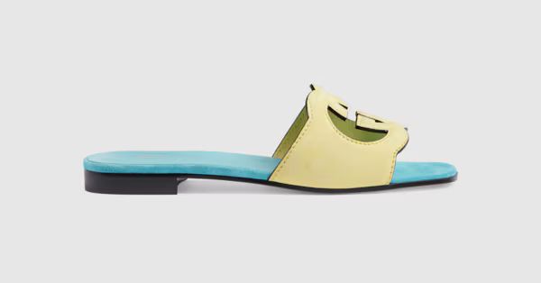 Women's Interlocking G cut-out slide sandal | Gucci (US)