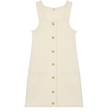Mini apron dress in cotton - CELINE | 24S US