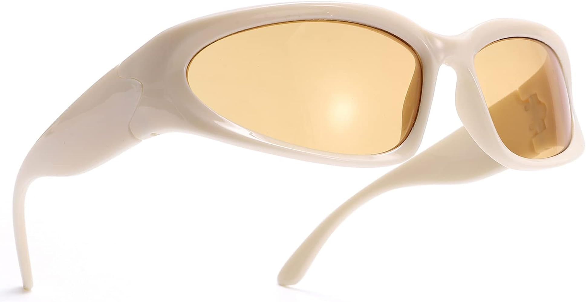 Wrap Around Fashion Sunglasses for Men Women Trendy Swift Oval Dark Futuristic Sunglasses Shades ... | Amazon (US)