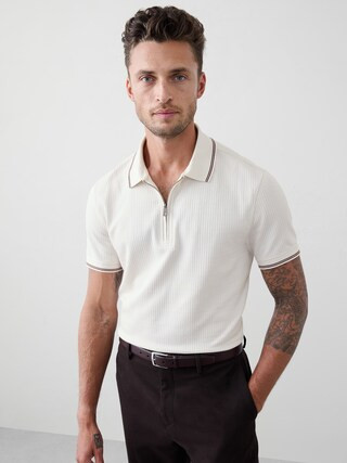 Zip Placket Polo | Banana Republic Factory