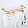 Click for more info about Industrial Pipe Clothes Rack Wall Mounted,Vintage Retail Wall Mount Pipe Clothing Rack,Metal Comm...