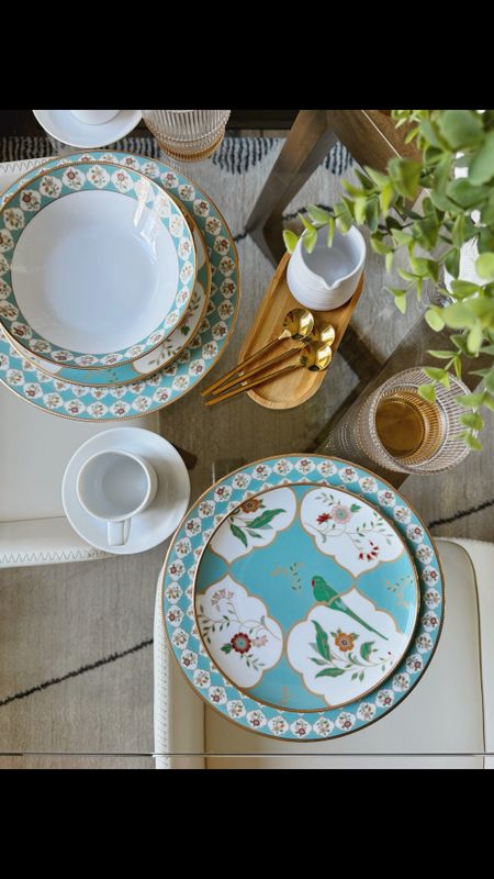 This Noritake Lodi's 12-piece breakfast set is a charming addition to any morning routine. It includes a selection of small and larger plates and bowls designed for serving breakfast in style. This porcelain set features elegant patterns and pops of color. Attention to detail and quality is impeccable. It's a delightful way to start your day with a touch of sophistication.


#LTKParties #LTKFamily #LTKHome