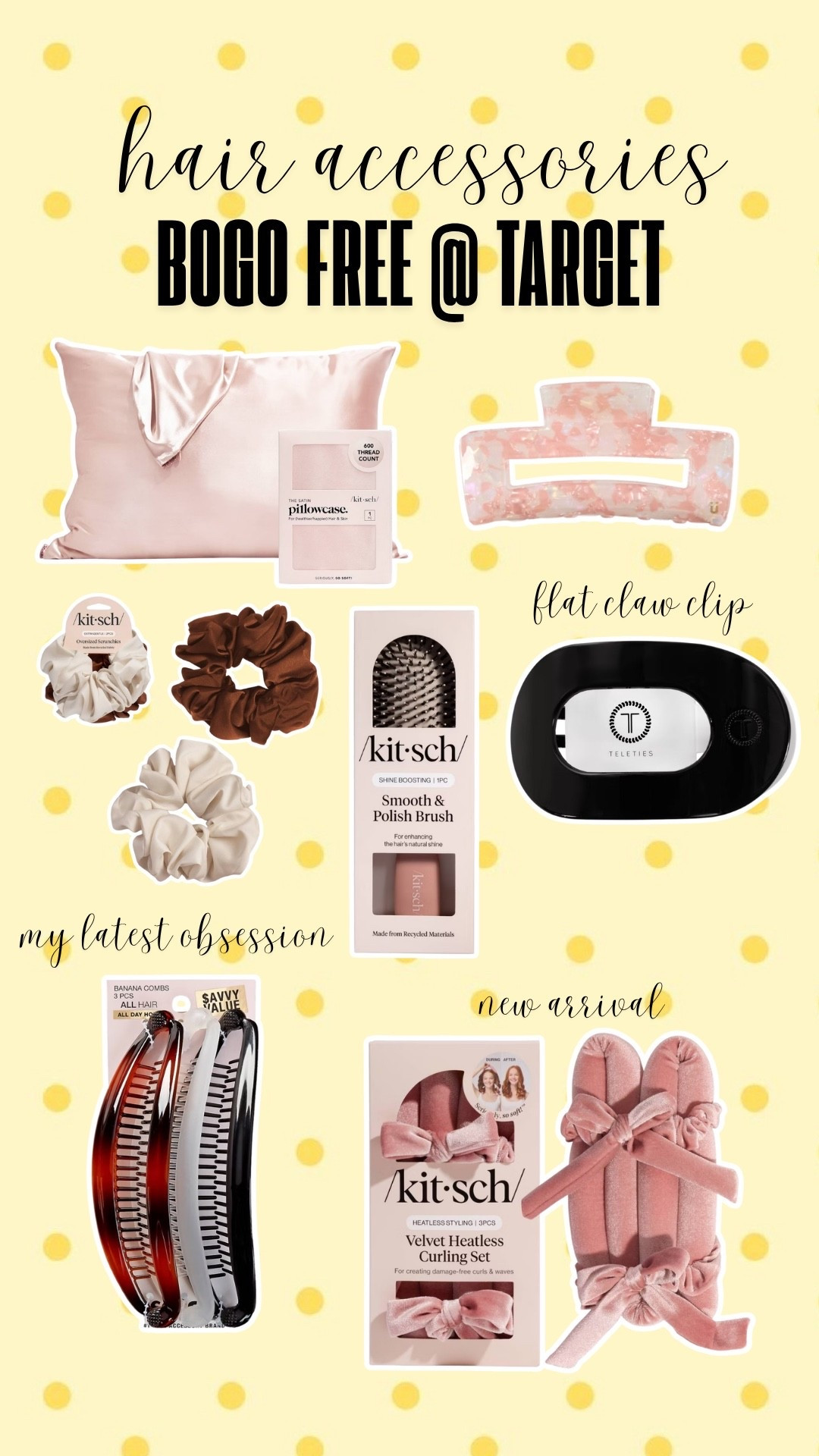 BOGO Free hair accessories at Target! Kitsch, Teleties, Scunci the whole bunch is on sale!!! 

#LTKmorningroutine #LTKselfcare #LTKgrwm