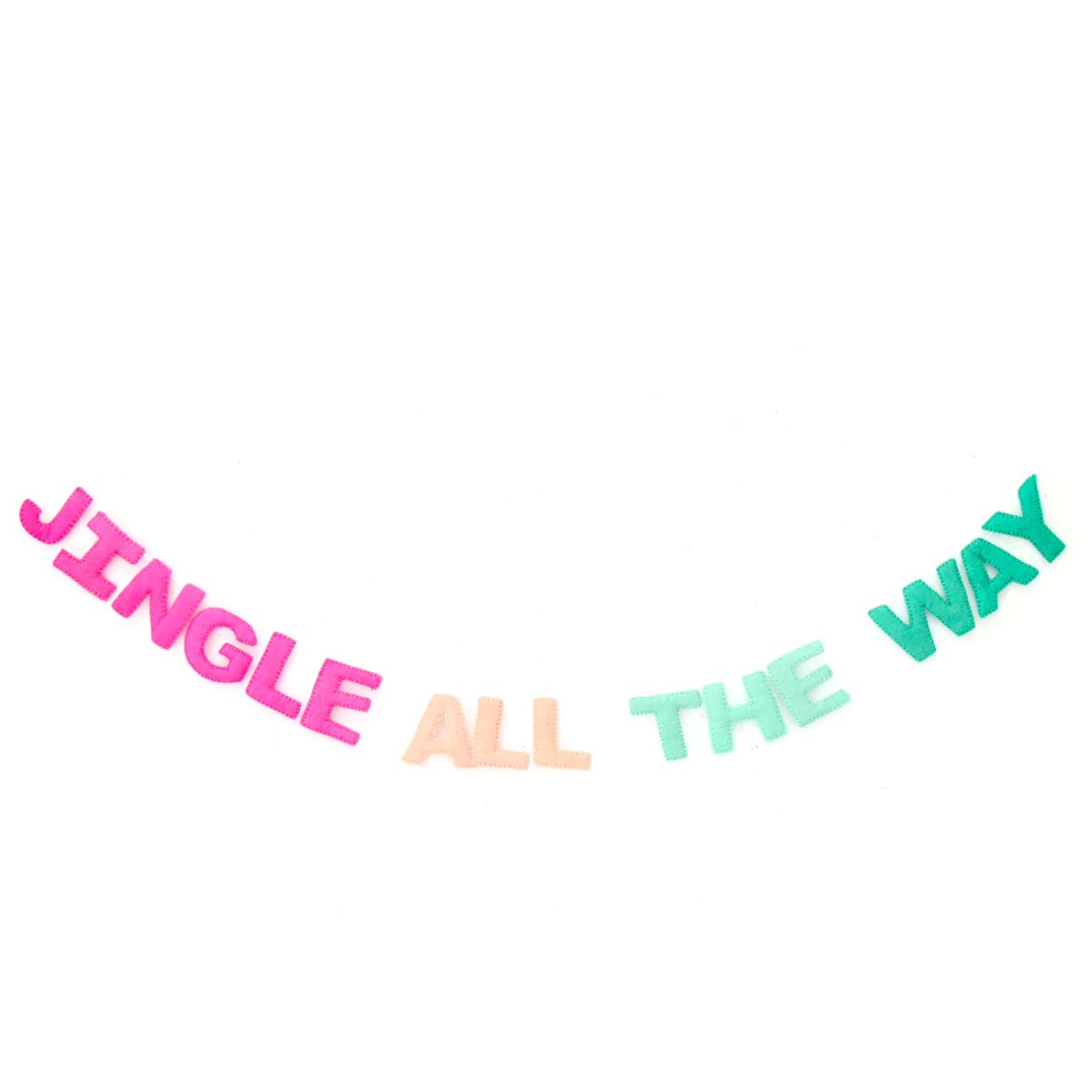 Jingle All The Way Felt Garland | Ellie and Piper