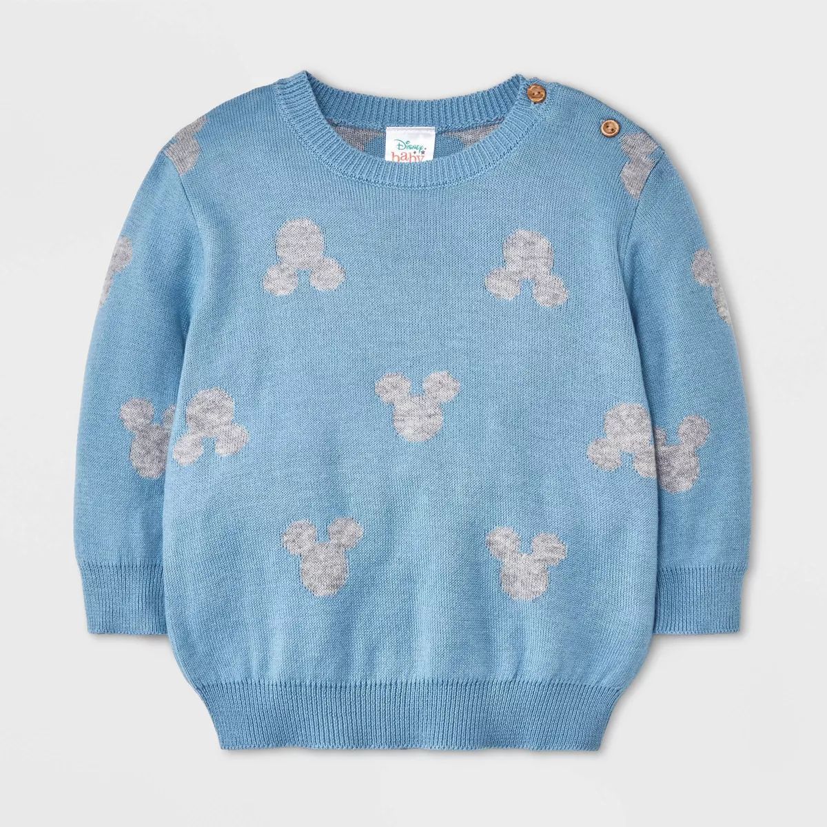 Baby Boys' Disney Mickey Mouse & Friends Pullover Sweater - Blue | Target