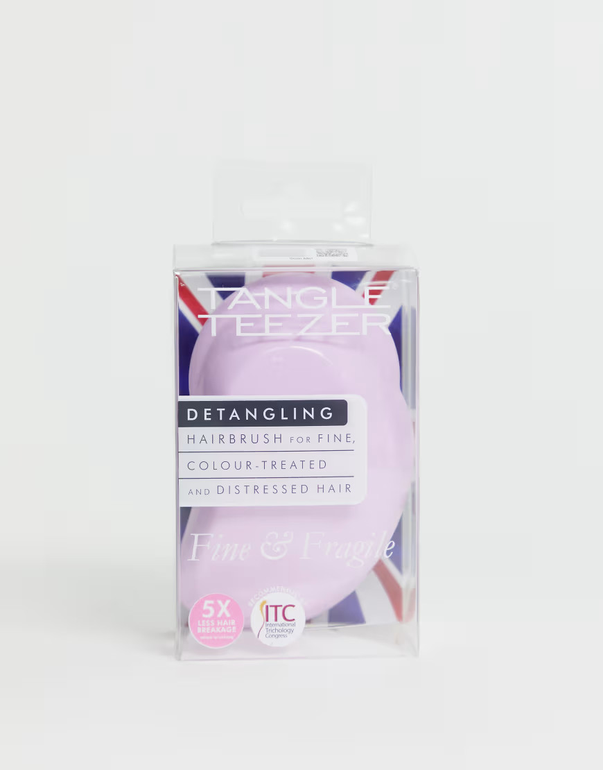 Tangle Teezer Fine & Fragile Detangling Hairbrush - Pink Dawn-Clear | ASOS (Global)