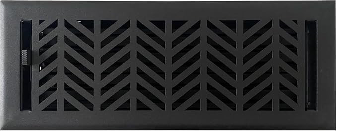 Empire Register Co, Steel Floor Register - 4x12 inch, Chevron Design, Textured Black Finish, Heav... | Amazon (US)