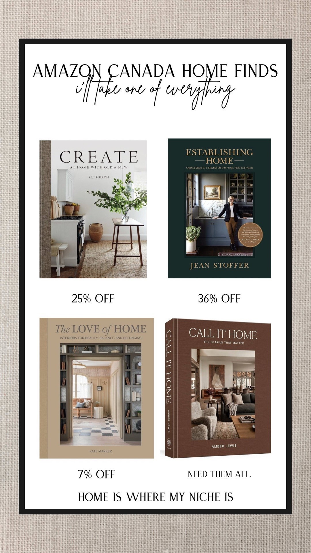 H O M E / I’ll take one of everything. I need all of these design books. So good. Establishing Home 🤌🏻 is SUCH a great deal right now!

Amazon Canada | Coffee Table | Living Room | Console | Home Decor

#LTKcanada #LTKsale #LTKhome