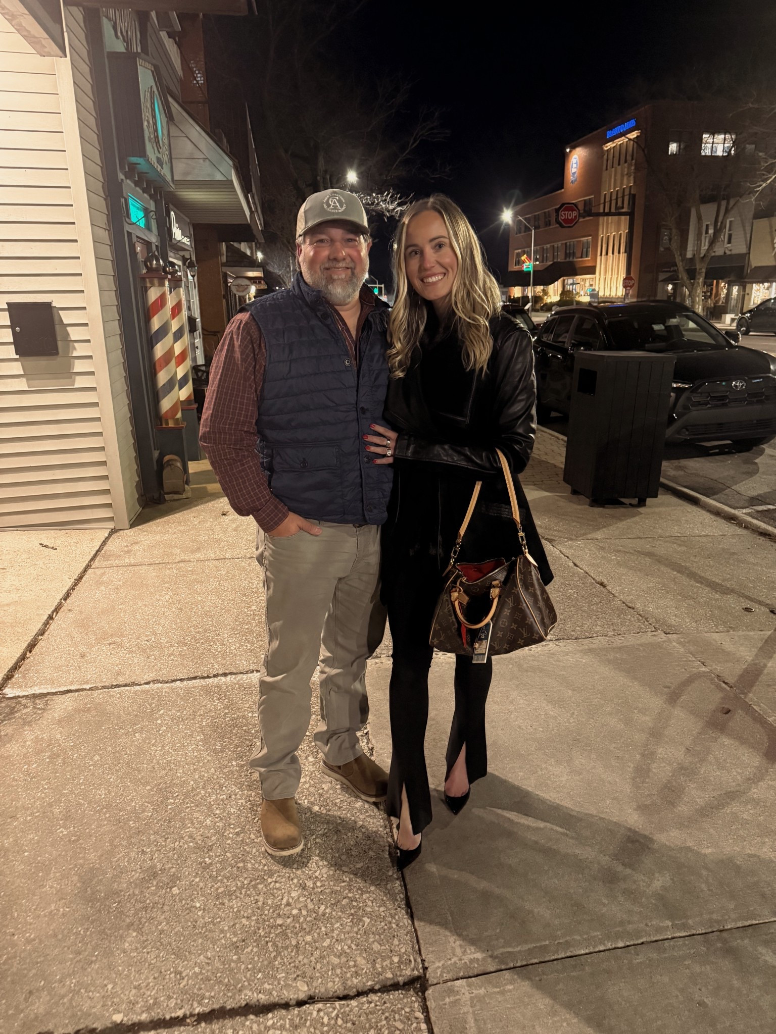 Enjoyed a fun family at dinner! These leggings are a MUST! Stretchy yet professional! Love the front slit! Wearing a small in the pants 

#LTKTravel #LTKWorkwear