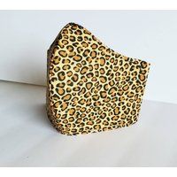Leopard Face Mask, Print Spot Spots, Leopard, Mask With Filter Pocket, Nose Wire | Etsy (US)