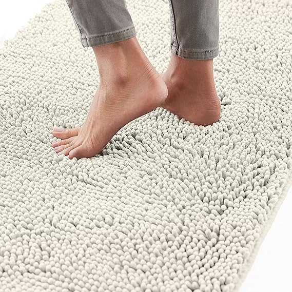 Gorilla Grip Bath Rug 24x17, Thick Soft Absorbent Chenille, Rubber Backing Quick Dry Microfiber M... | Amazon (US)
