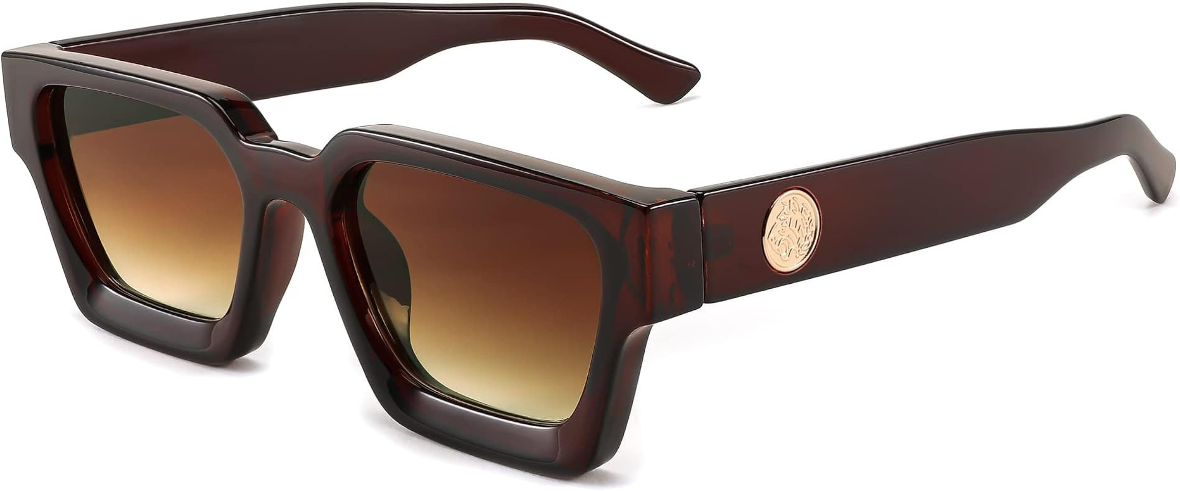FEISEDY Vintage Small Sunglasses Oval Slender Metal Frame Candy Colors B2277 | Amazon (US)