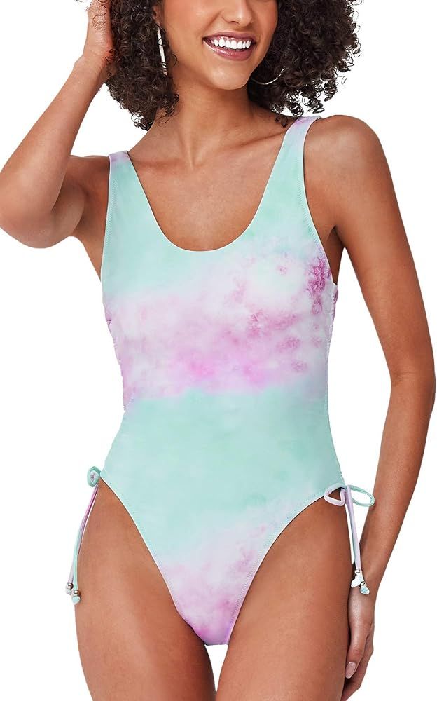 CUPSHE Women's One Piece Swimsuit Tie Dye Bathing Suit | Amazon (US)