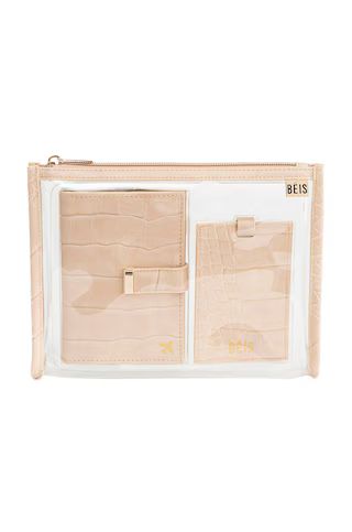 BEIS Passport and Luggage Tag Set in Beige Croc from Revolve.com | Revolve Clothing (Global)