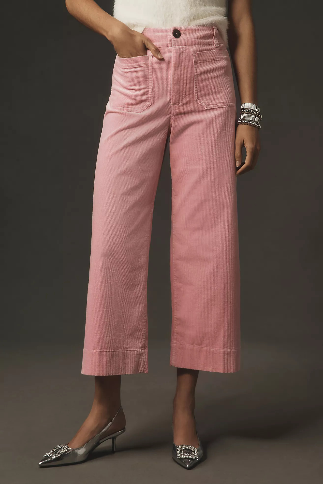 The Colette Cropped Wide-Leg Corduroy Pants by Maeve | Anthropologie (US)