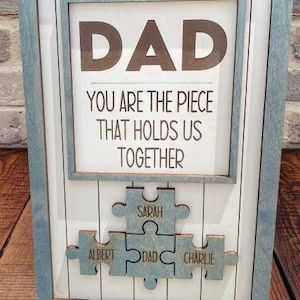 Fathers Day Dad Puzzle Sign You Are the Piece That Holds Us | Etsy | Etsy (US)